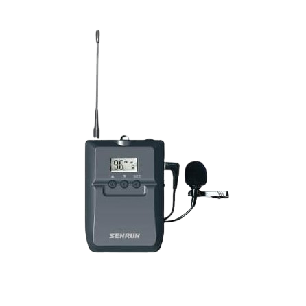 SENRUN TOURGUIDE TRANSMITTER MED LAVALIER MIKROFON